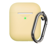 Etui na słuchawki KeyBudz Elevate Keychain do AirPods 1/2 pastel yellow
